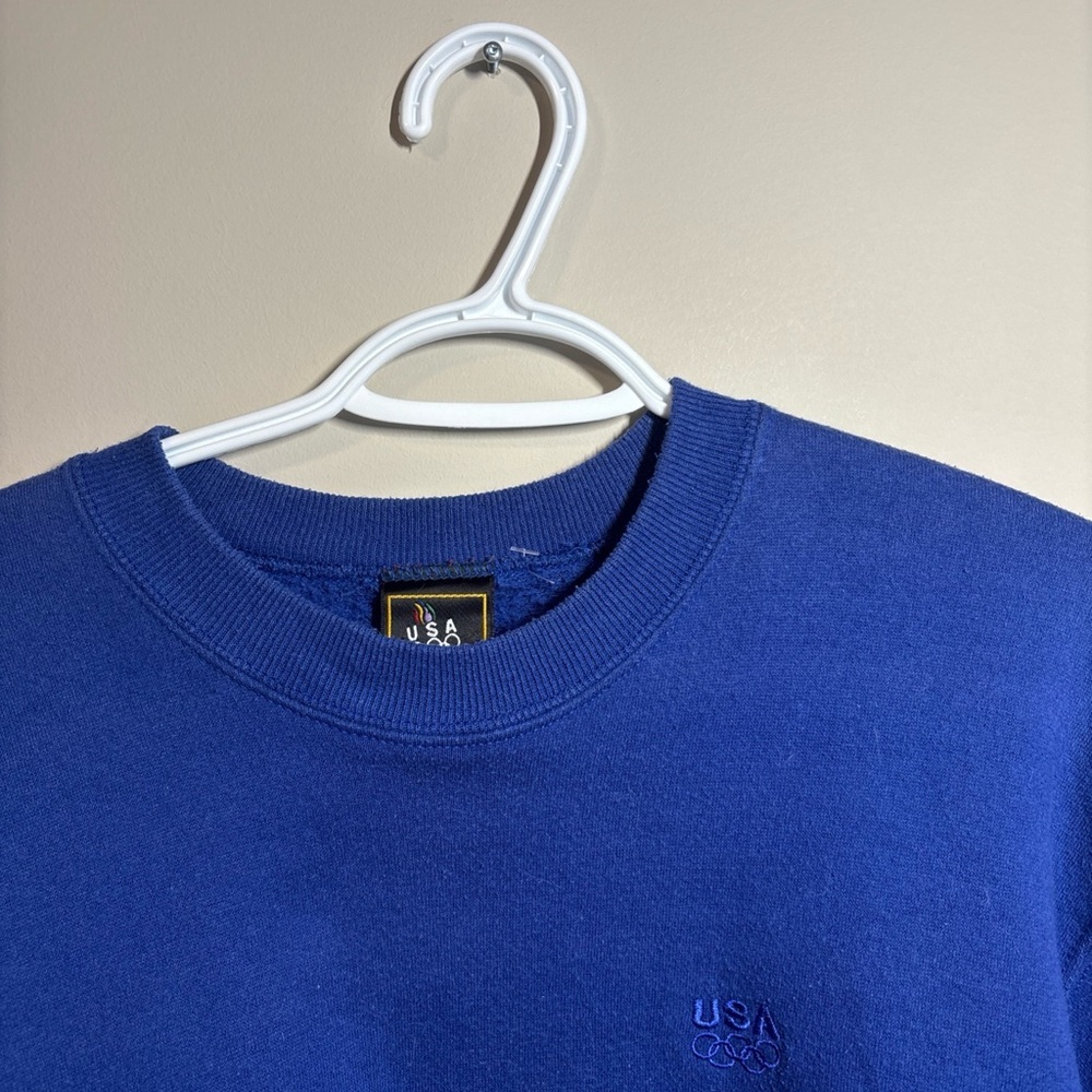 Blue vintage USA Olympic Men's Sweater